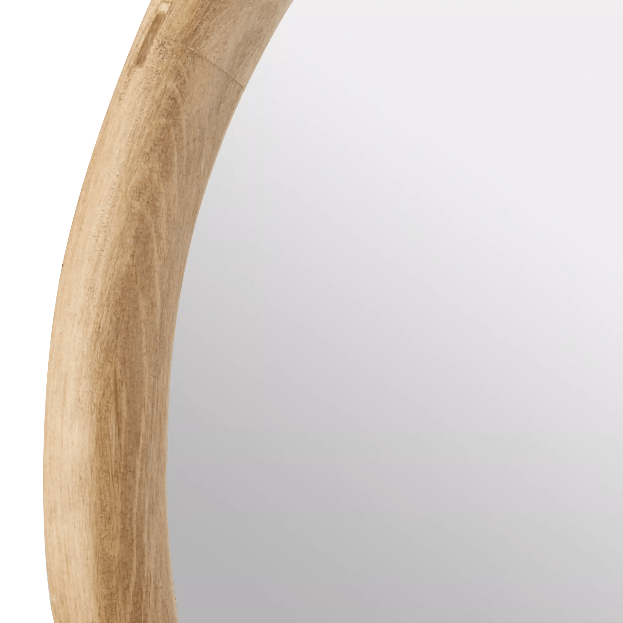 Wood Framed Oval Mirror