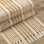 Striped Natural Table Runner