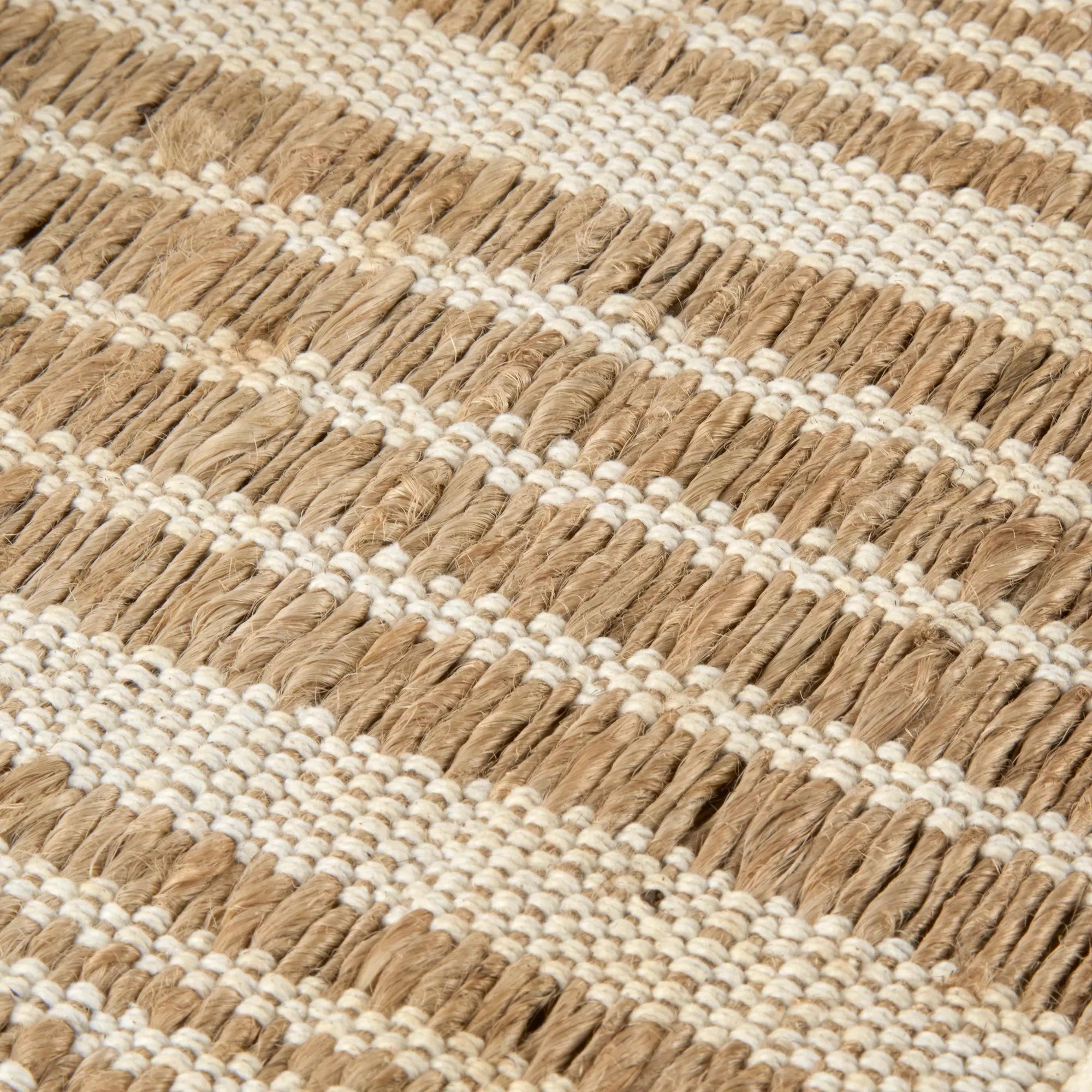 Striped Natural Table Runner