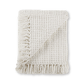 Off White Basic Chenille Knit Throw