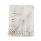 Off White Basic Chenille Knit Throw