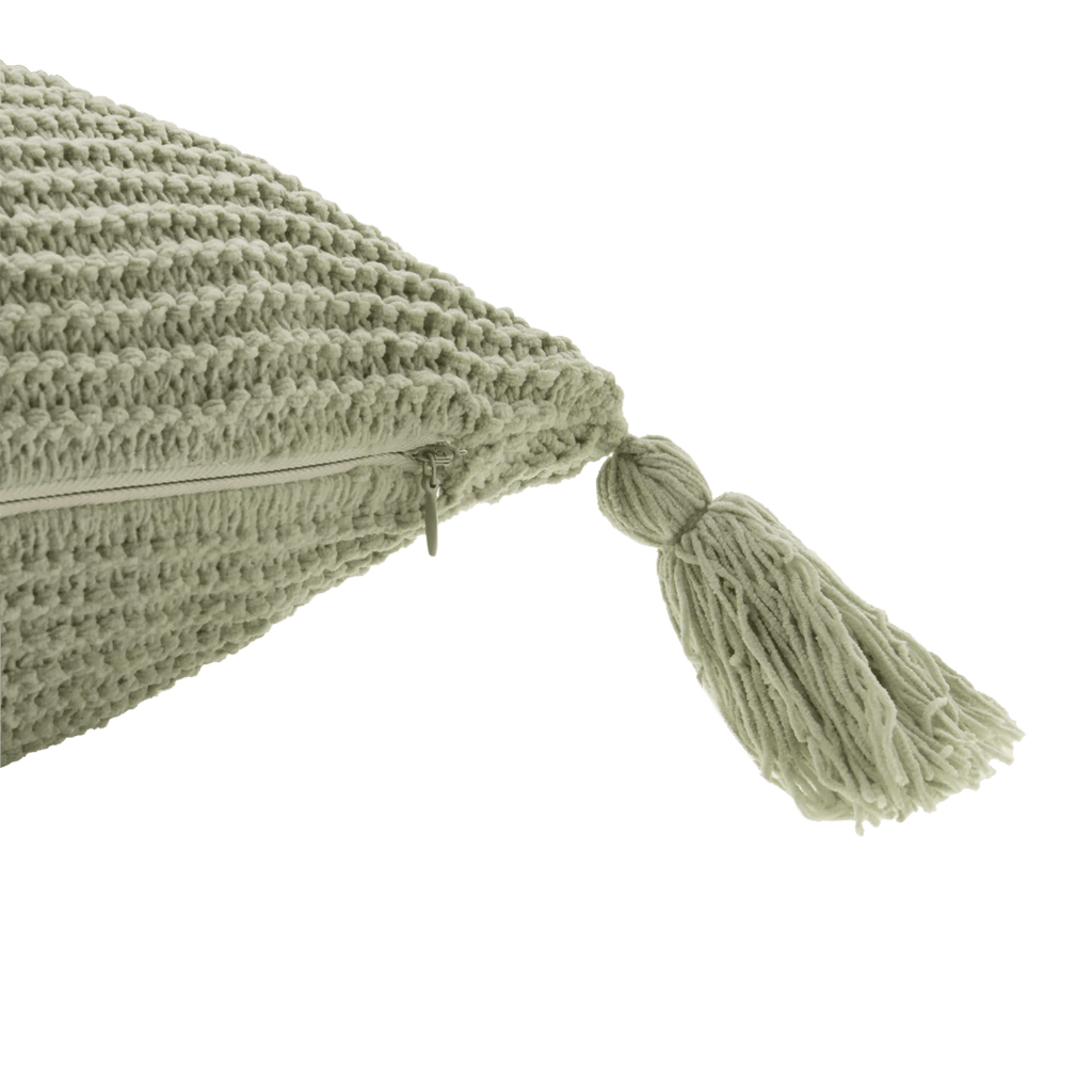 Sage Erna Decorative Pillow with Tassels