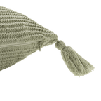 Sage Erna Decorative Pillow with Tassels