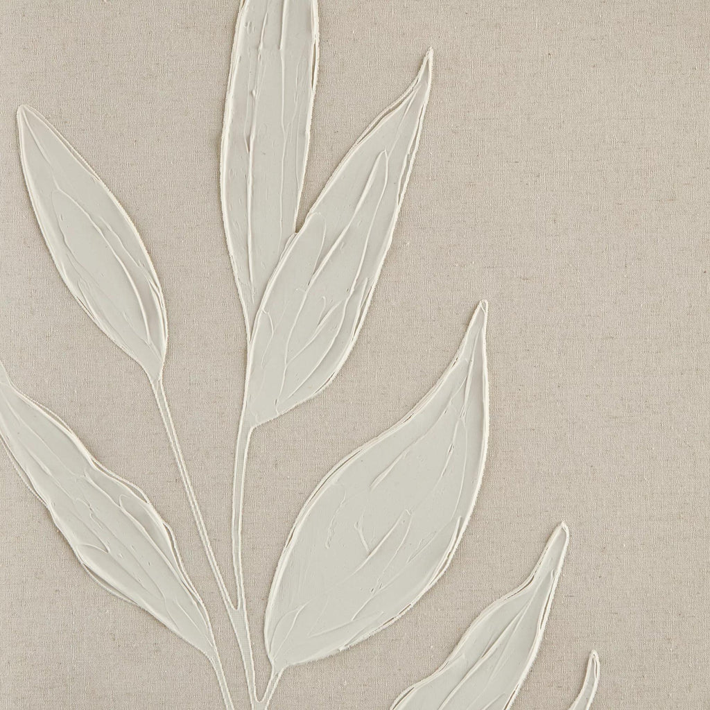 White Leaves Framed Art