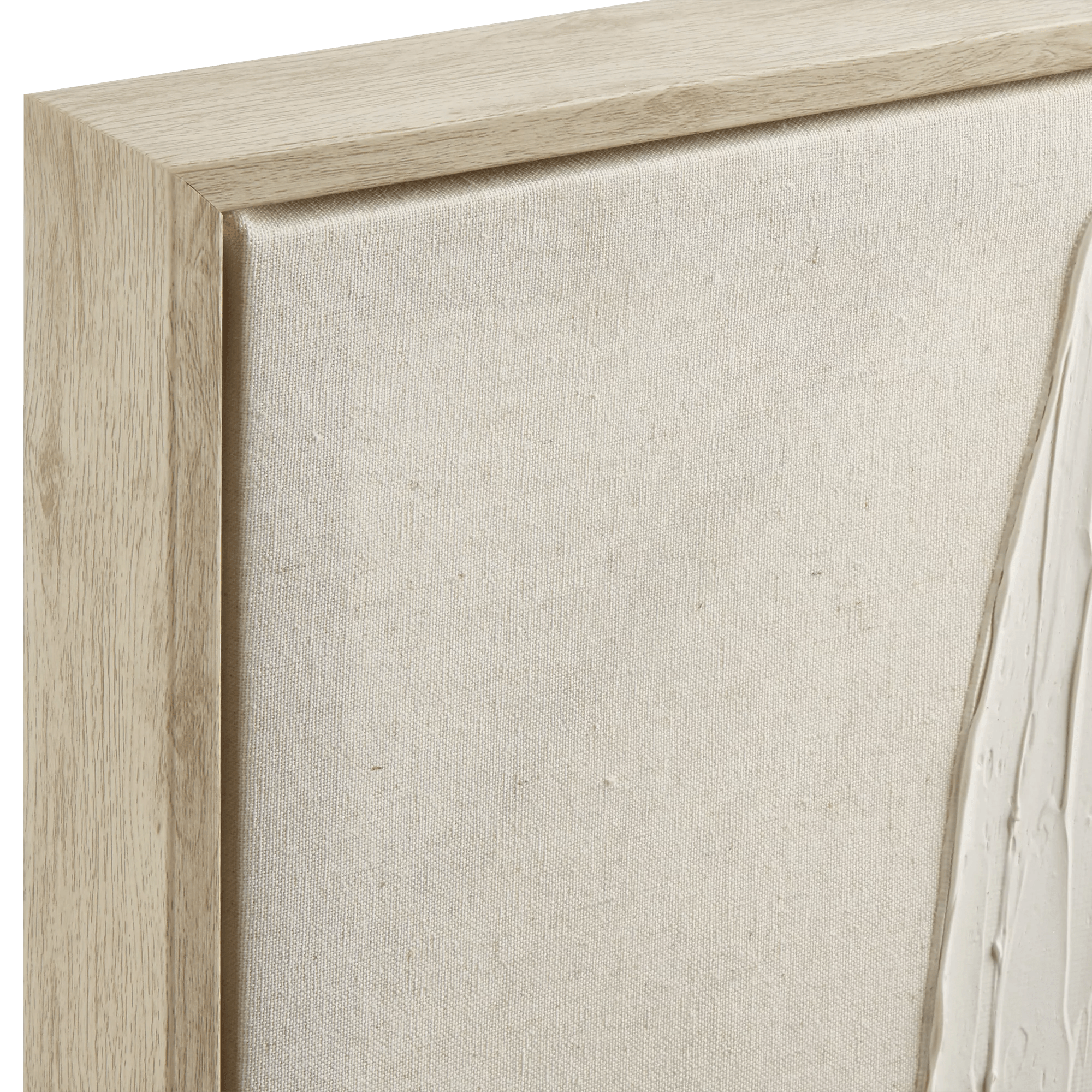 White Leaves Framed Art