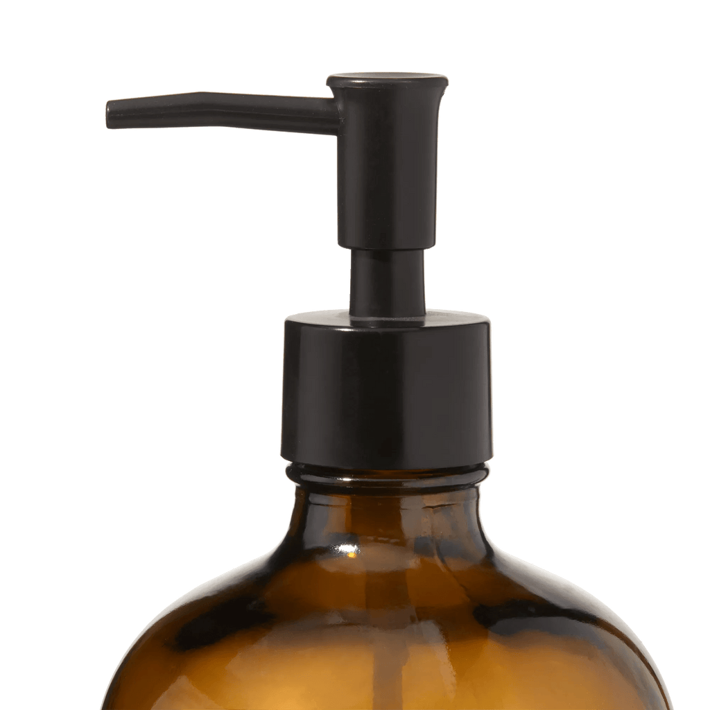 Amber Glass Soap Dispenser
