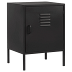 Black Metal Locker Side Table