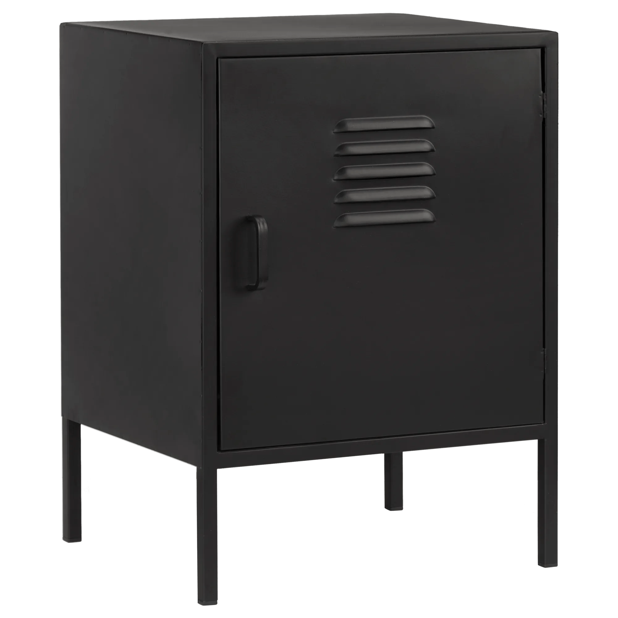 Black Metal Locker Side Table