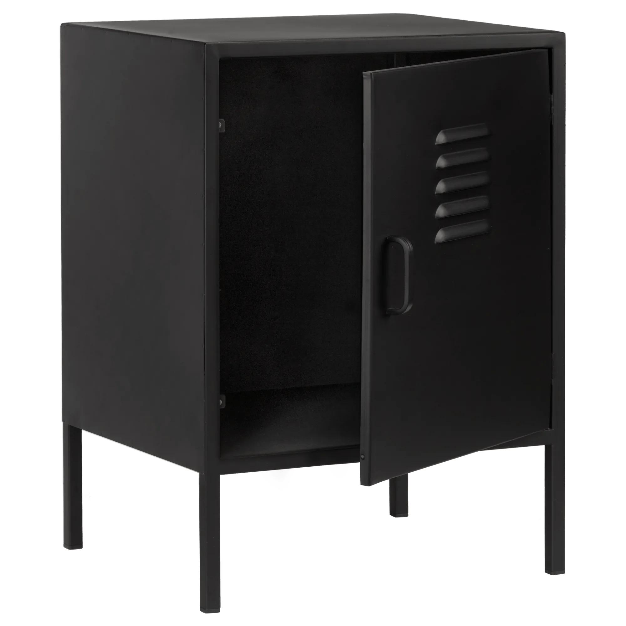 Black Metal Locker Side Table