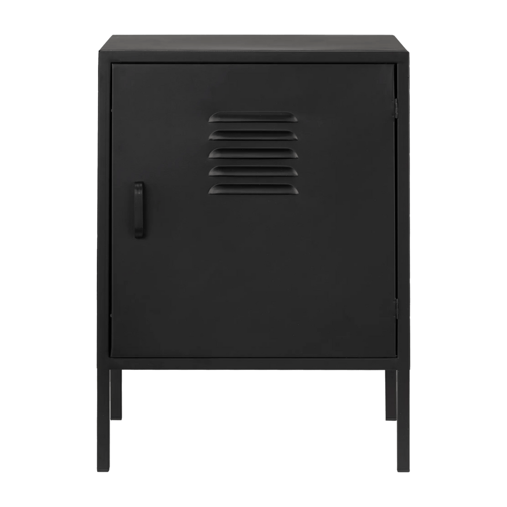 Black Metal Locker Side Table