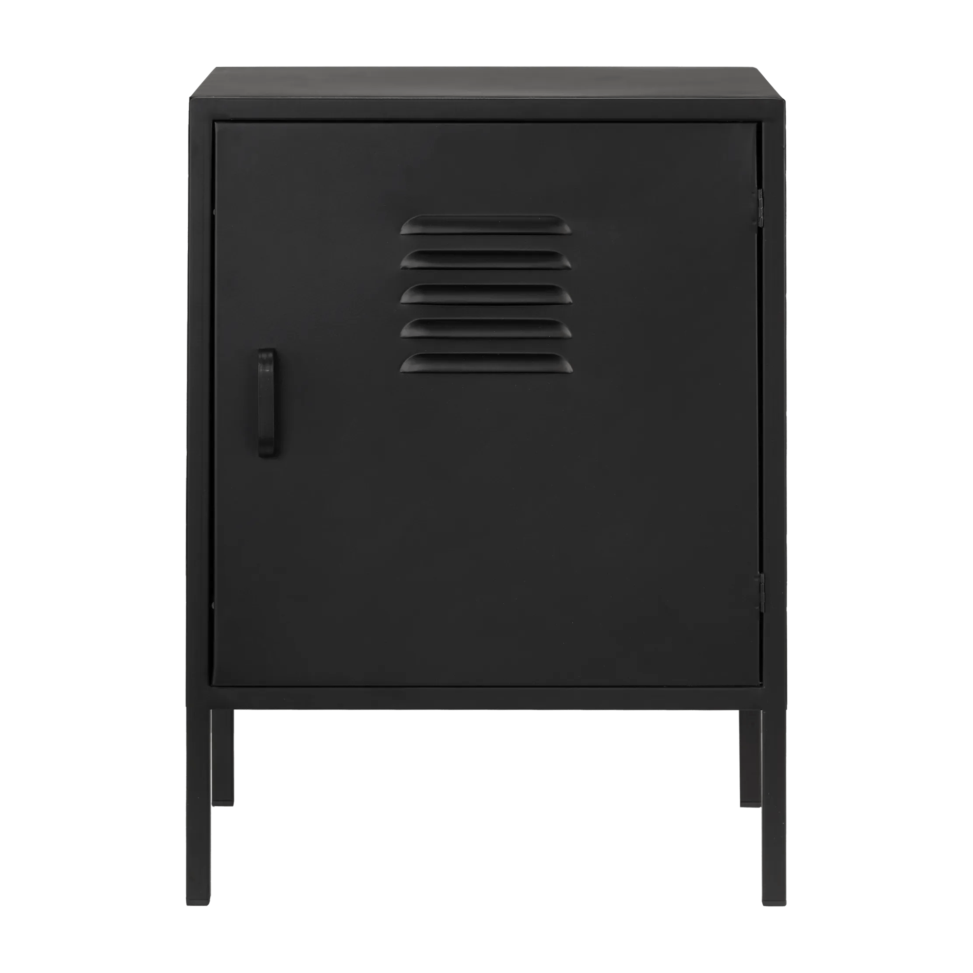 Black Metal Locker Side Table