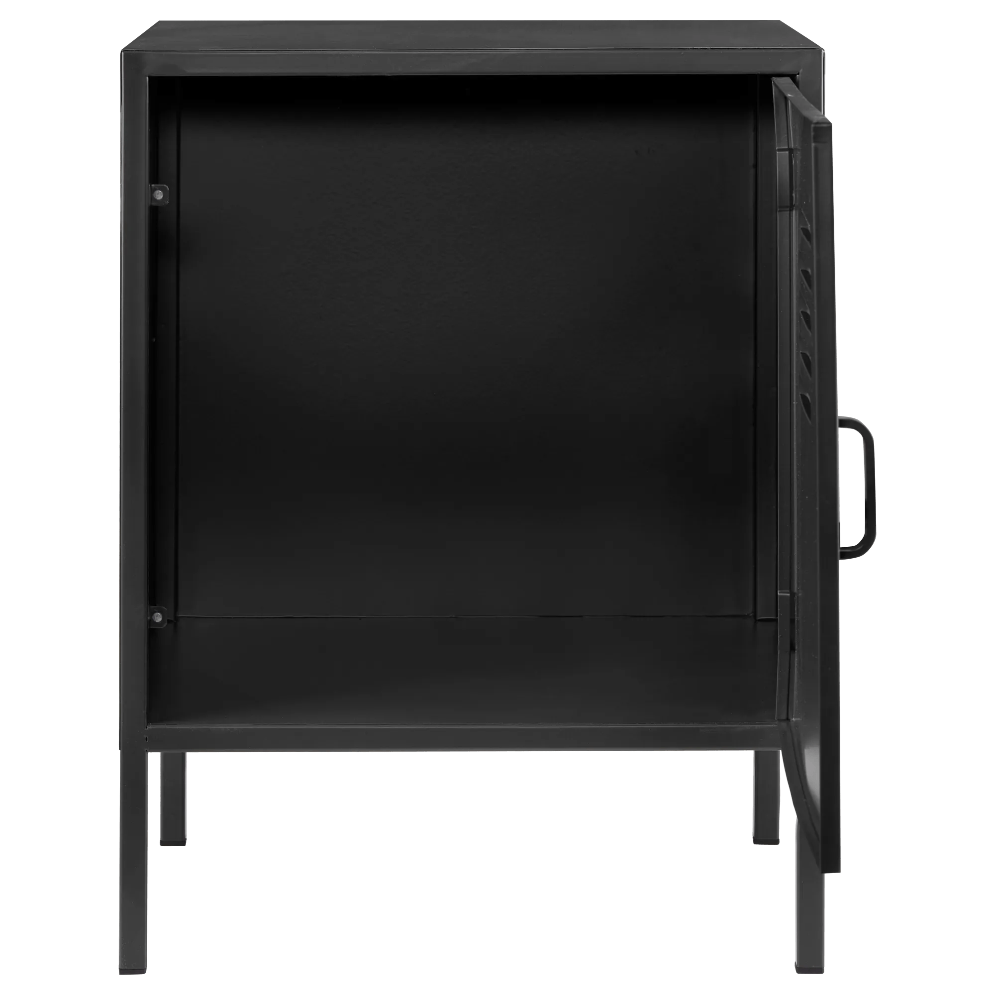 Black Metal Locker Side Table