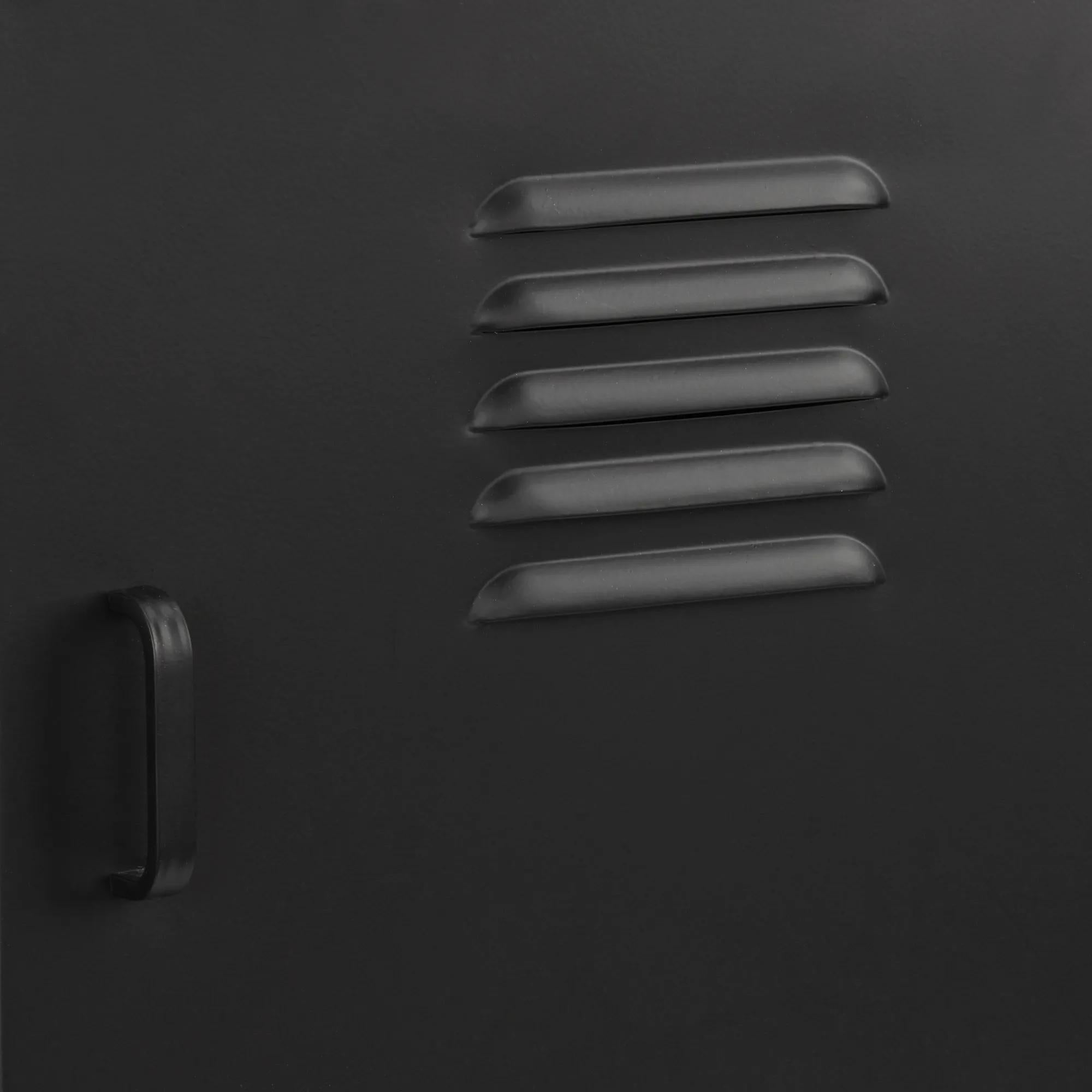 Black Metal Locker Side Table