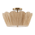 Raffia Scalloped Ceiling Lamp