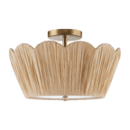 Raffia Scalloped Ceiling Lamp