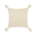 White Erna Decorative Pillow with Tassels
