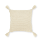 White Erna Decorative Pillow with Tassels