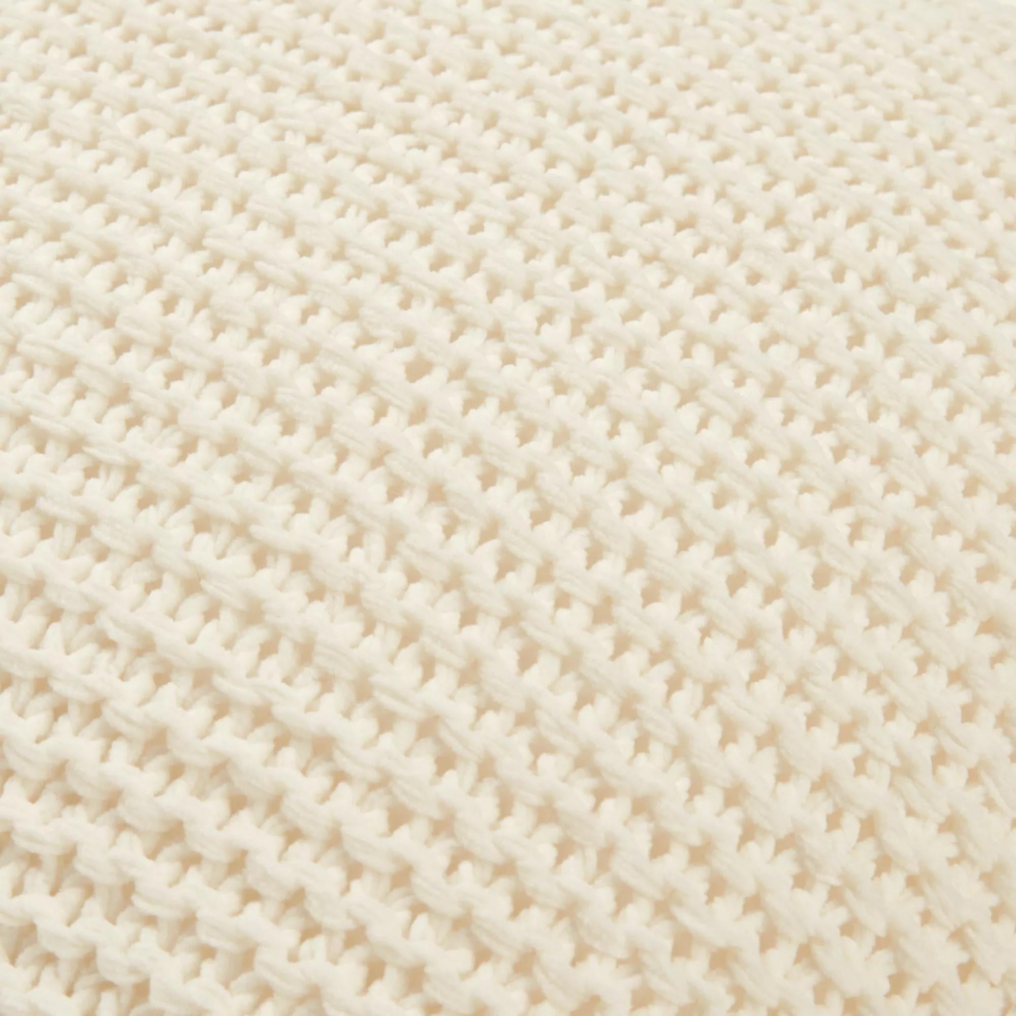 White Erna Decorative Pillow with Tassels