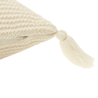 White Erna Decorative Pillow with Tassels