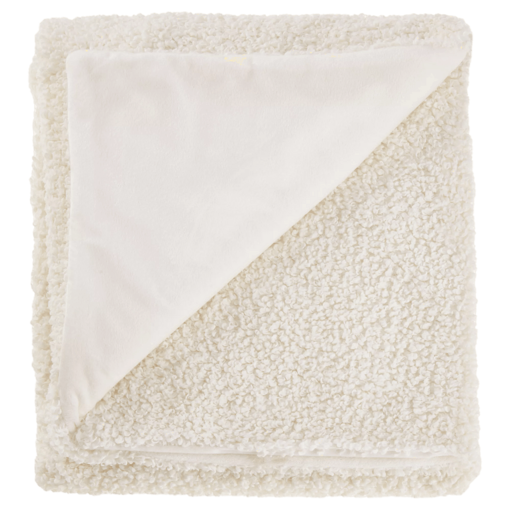 White Kyra Plush Throw