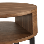 Metal and Walnut Side Table