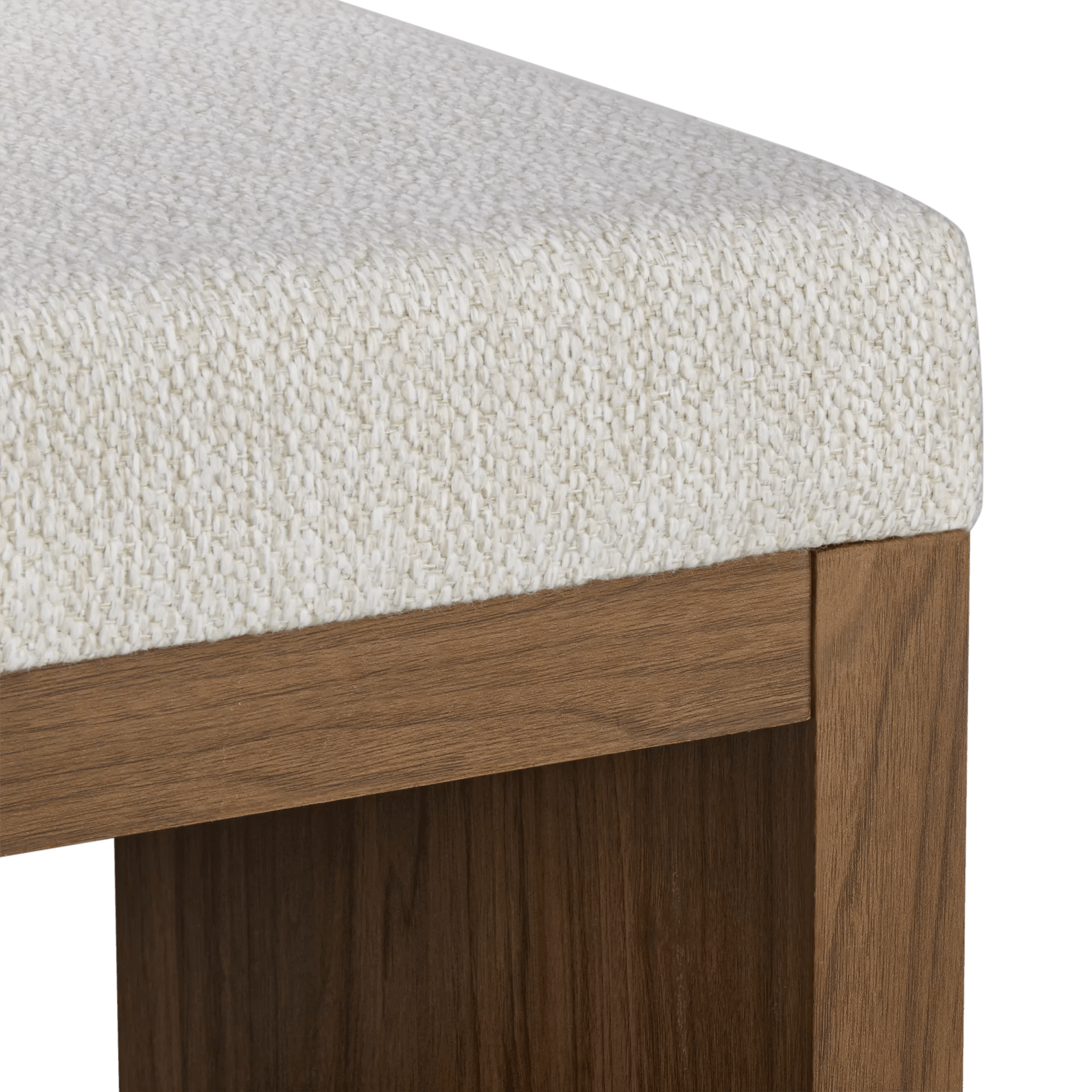 Fabric and Wood Bench with Shoe Rack