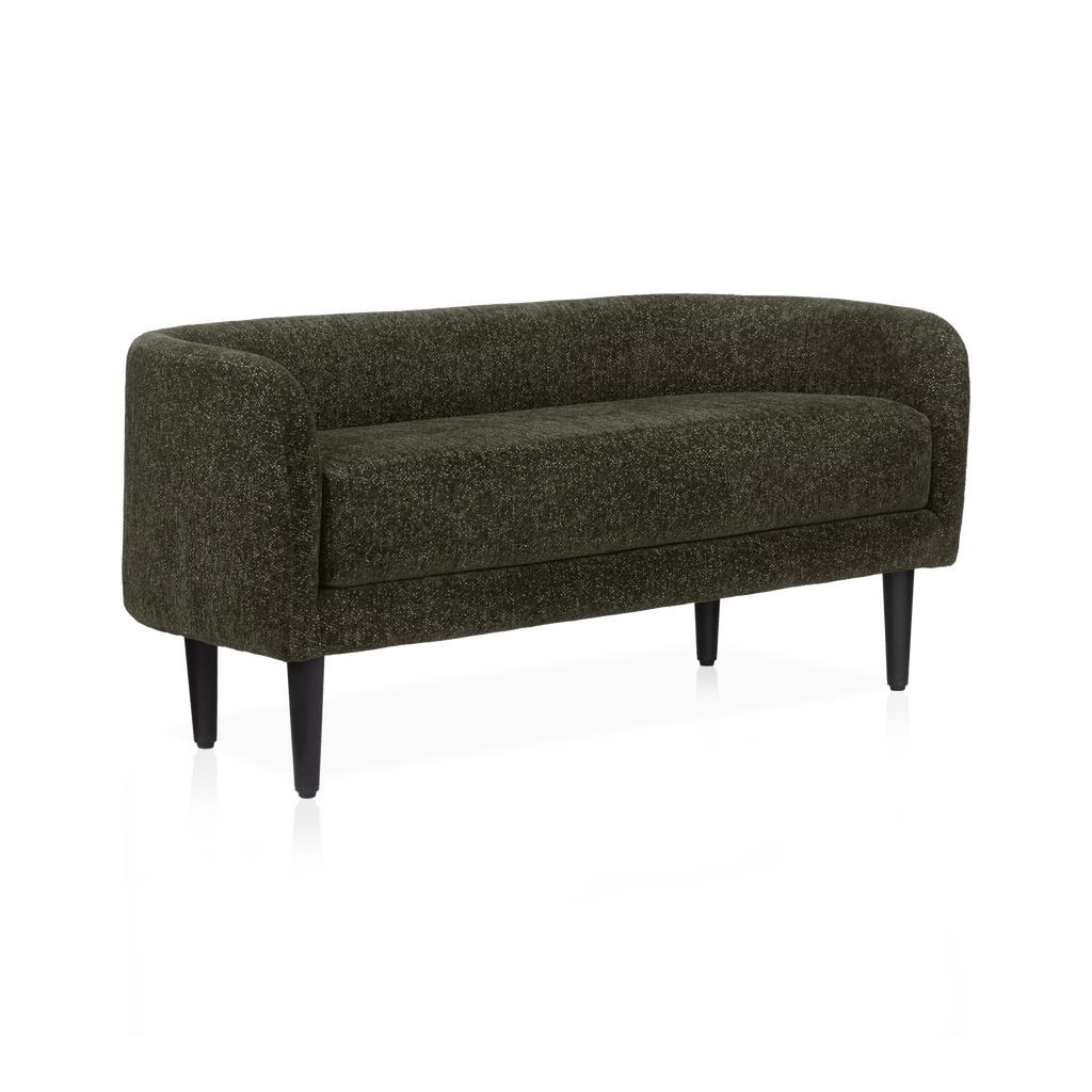 Fabric and Metal Bench