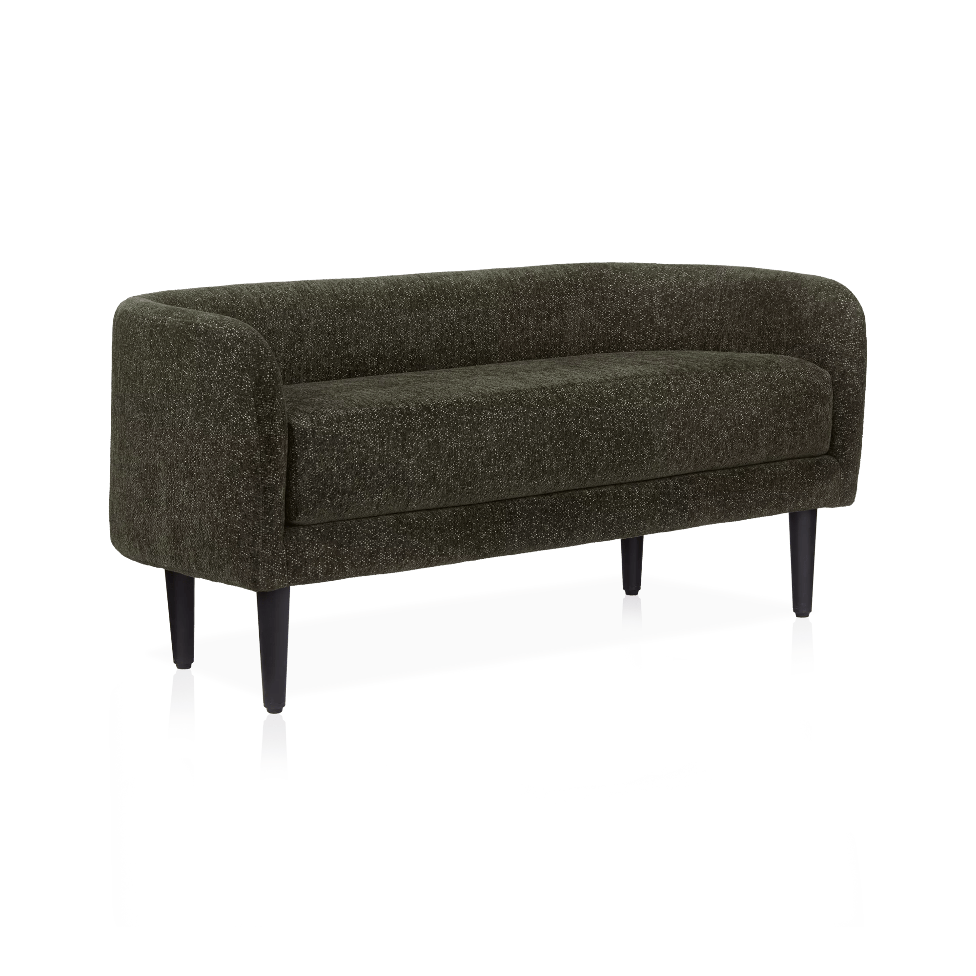 Fabric and Metal Bench