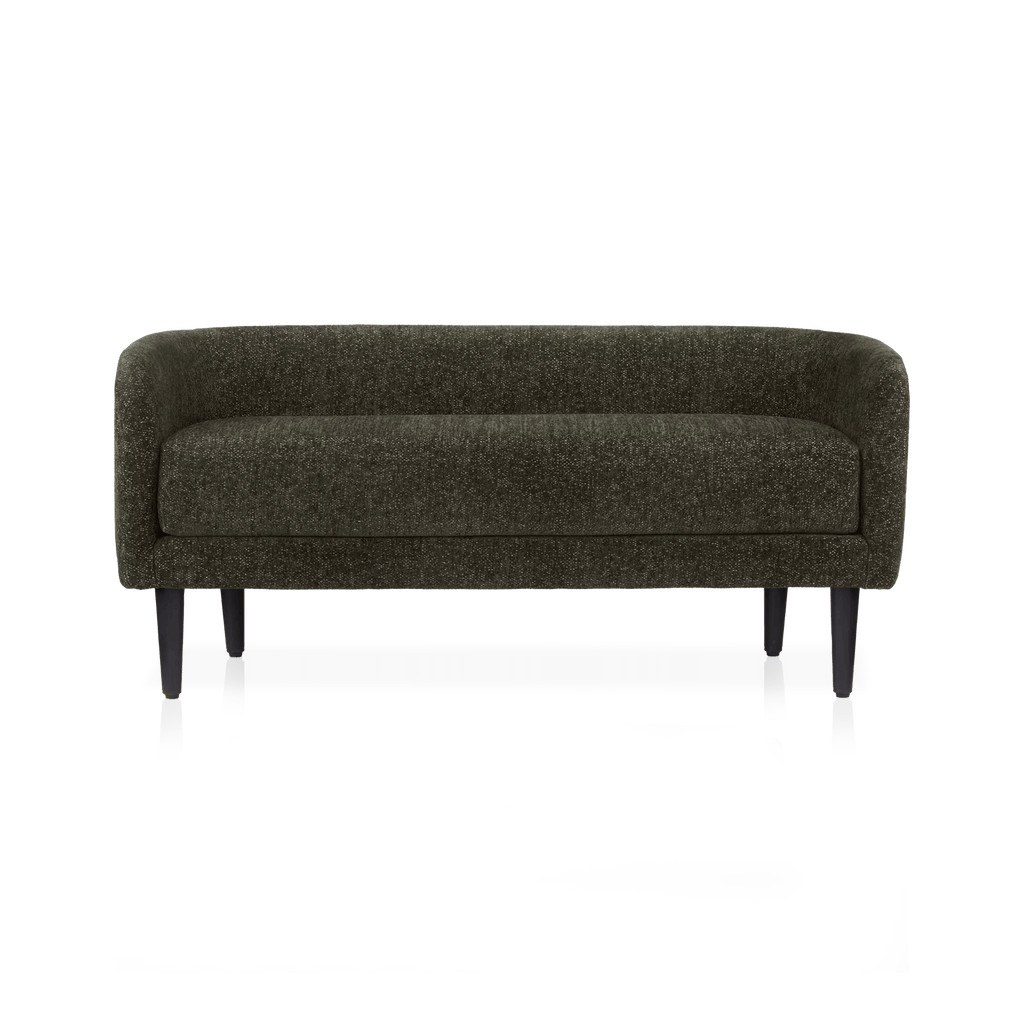 Fabric and Metal Bench