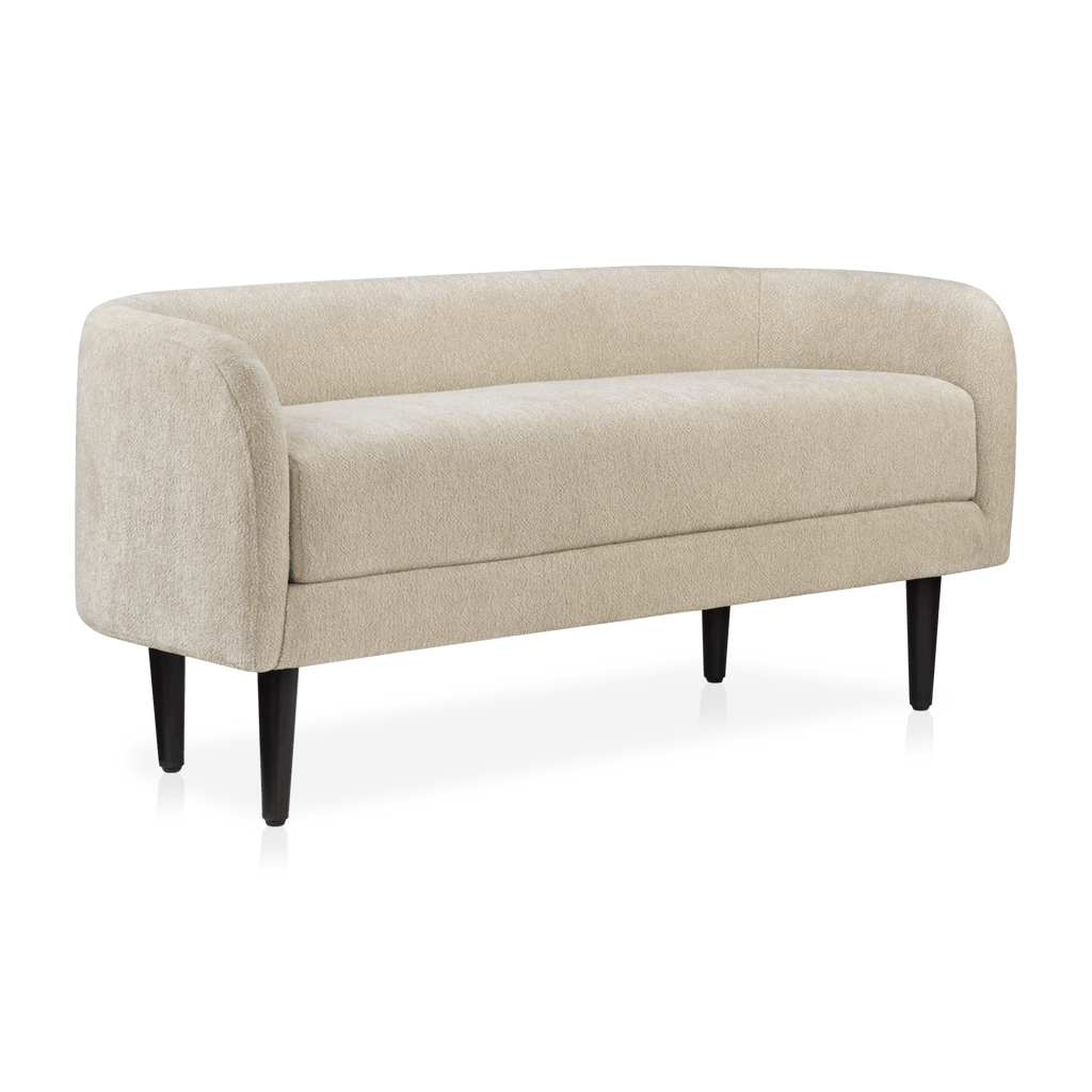 Fabric and Metal Bench