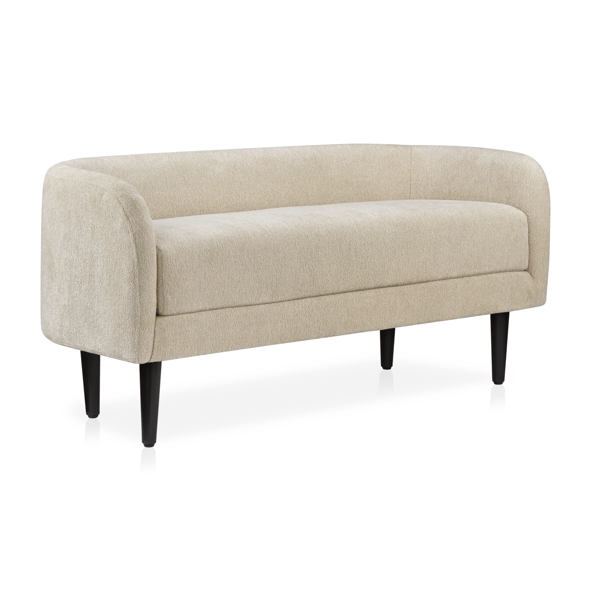 Fabric and Metal Bench