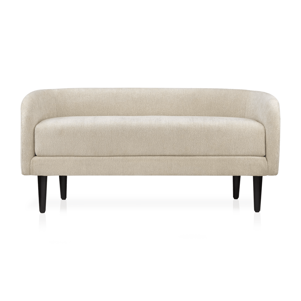 Fabric and Metal Bench