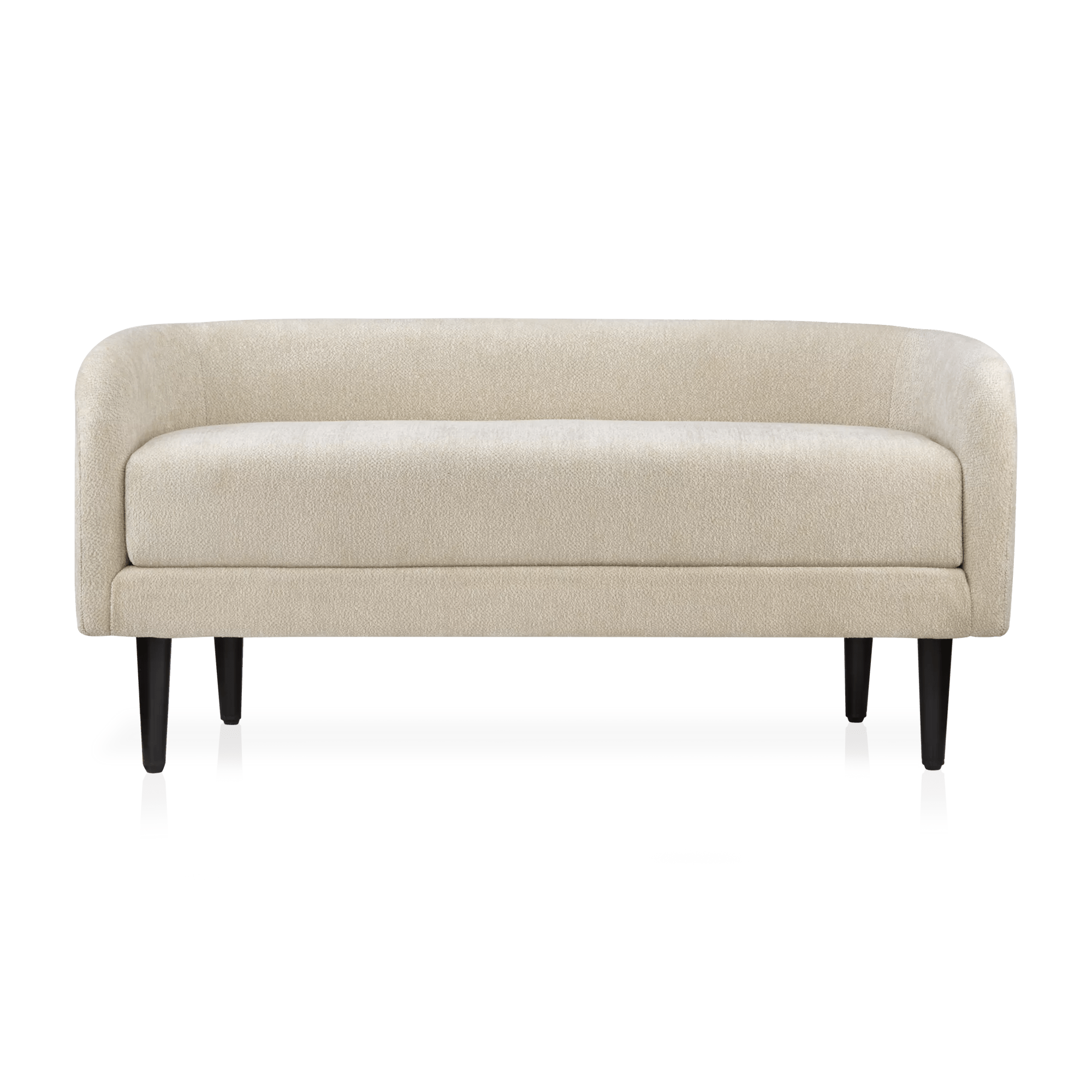 Fabric and Metal Bench