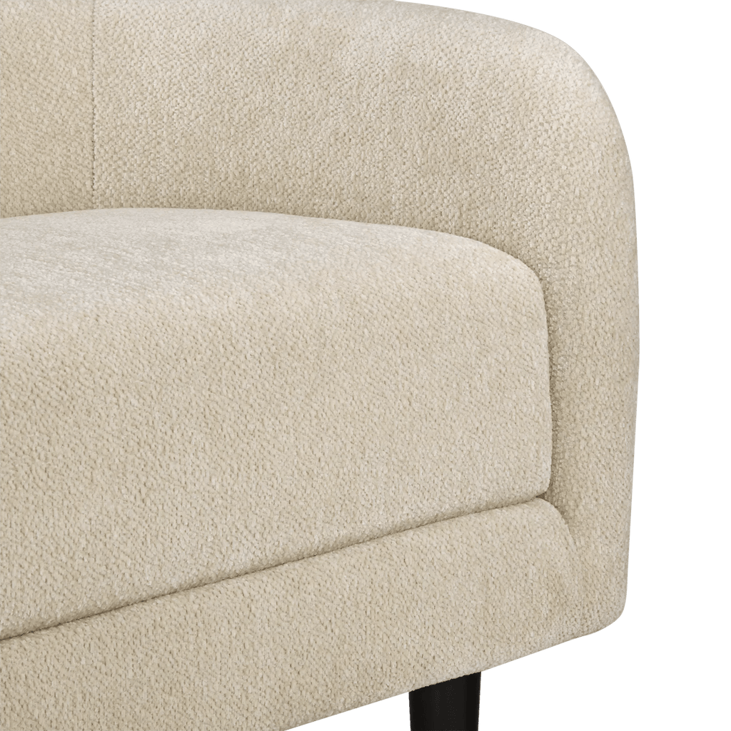 Fabric and Metal Bench