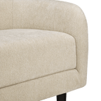 Fabric and Metal Bench