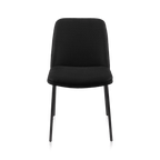 Black Fabric and Metal Dining Chair