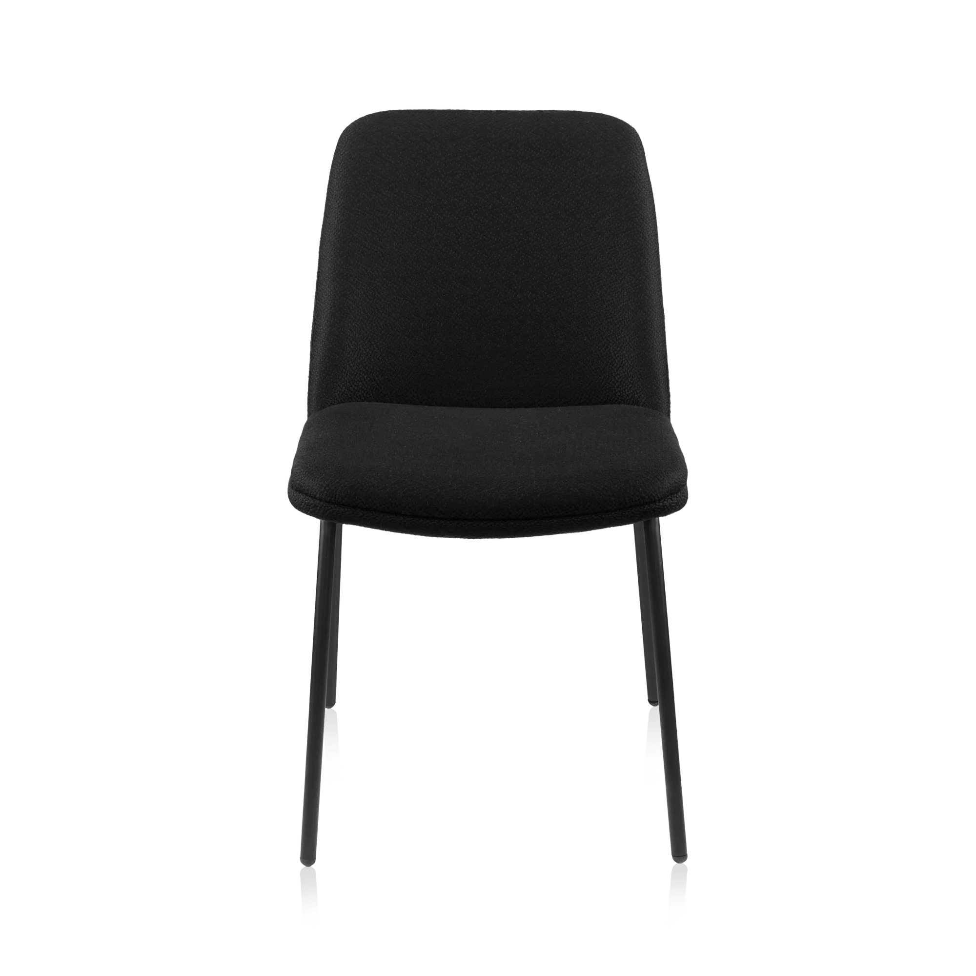 Black Fabric and Metal Dining Chair