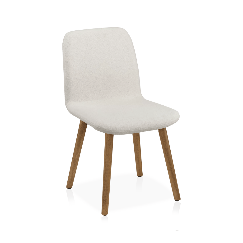 Fabric and Wood Dining Chair