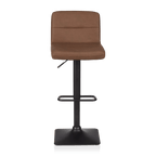 Rust Matte Faux Leather and Metal Adjustable Bar Stool