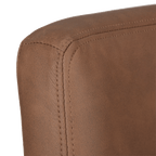 Rust Matte Faux Leather and Metal Adjustable Bar Stool