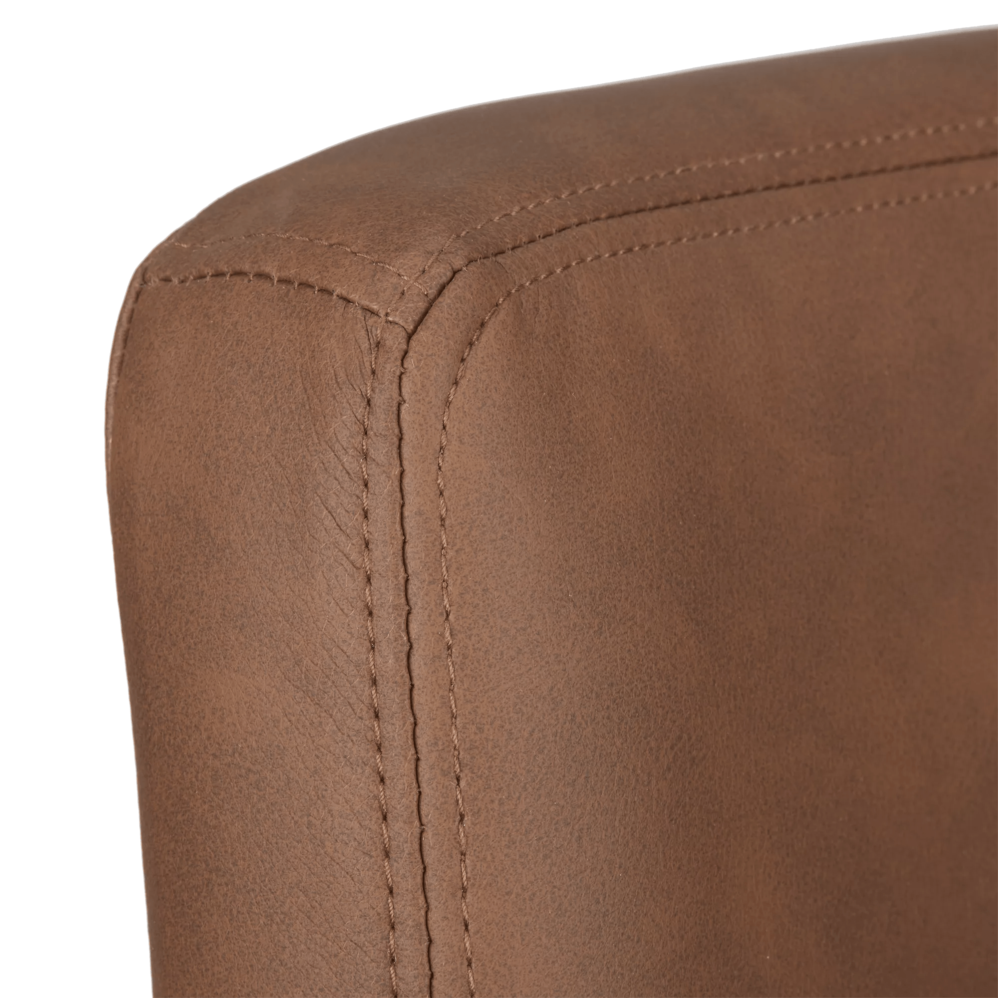 Rust Matte Faux Leather and Metal Adjustable Bar Stool