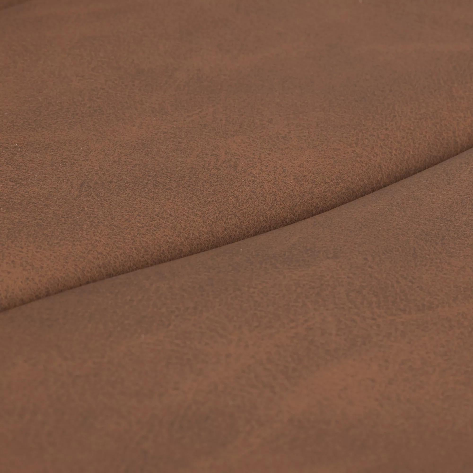 Rust Matte Faux Leather and Metal Adjustable Bar Stool