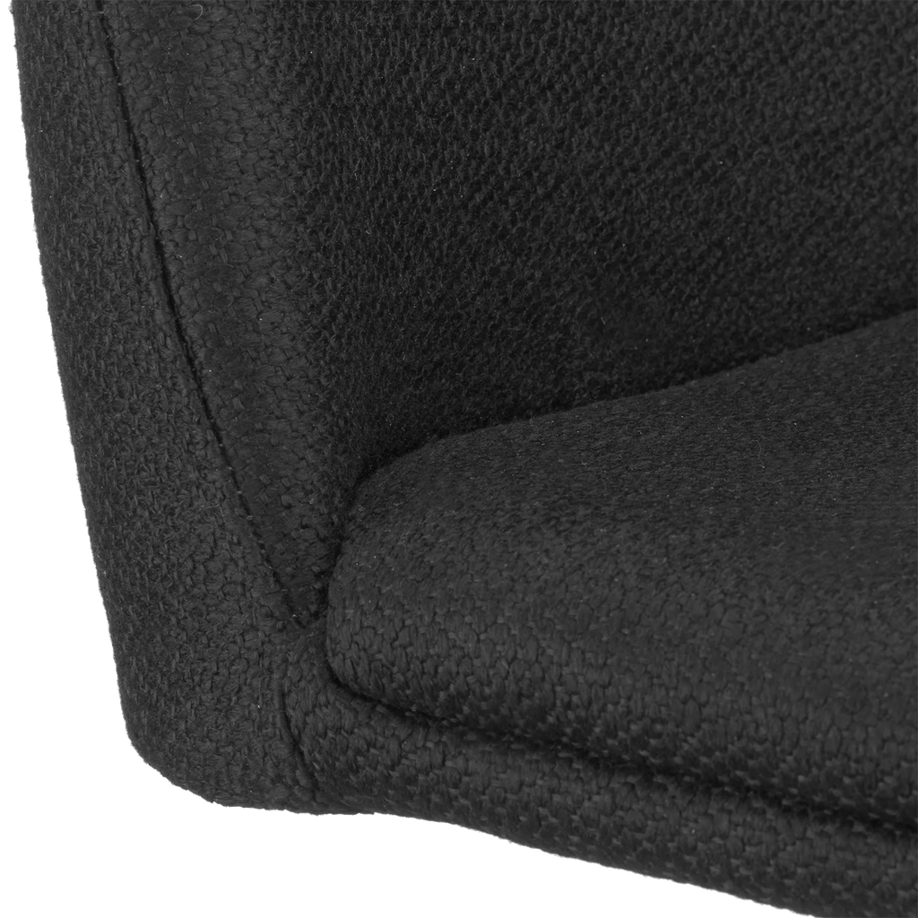 Black Fabric and Metal Adjustable Bar Stool