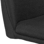 Black Fabric and Metal Adjustable Bar Stool