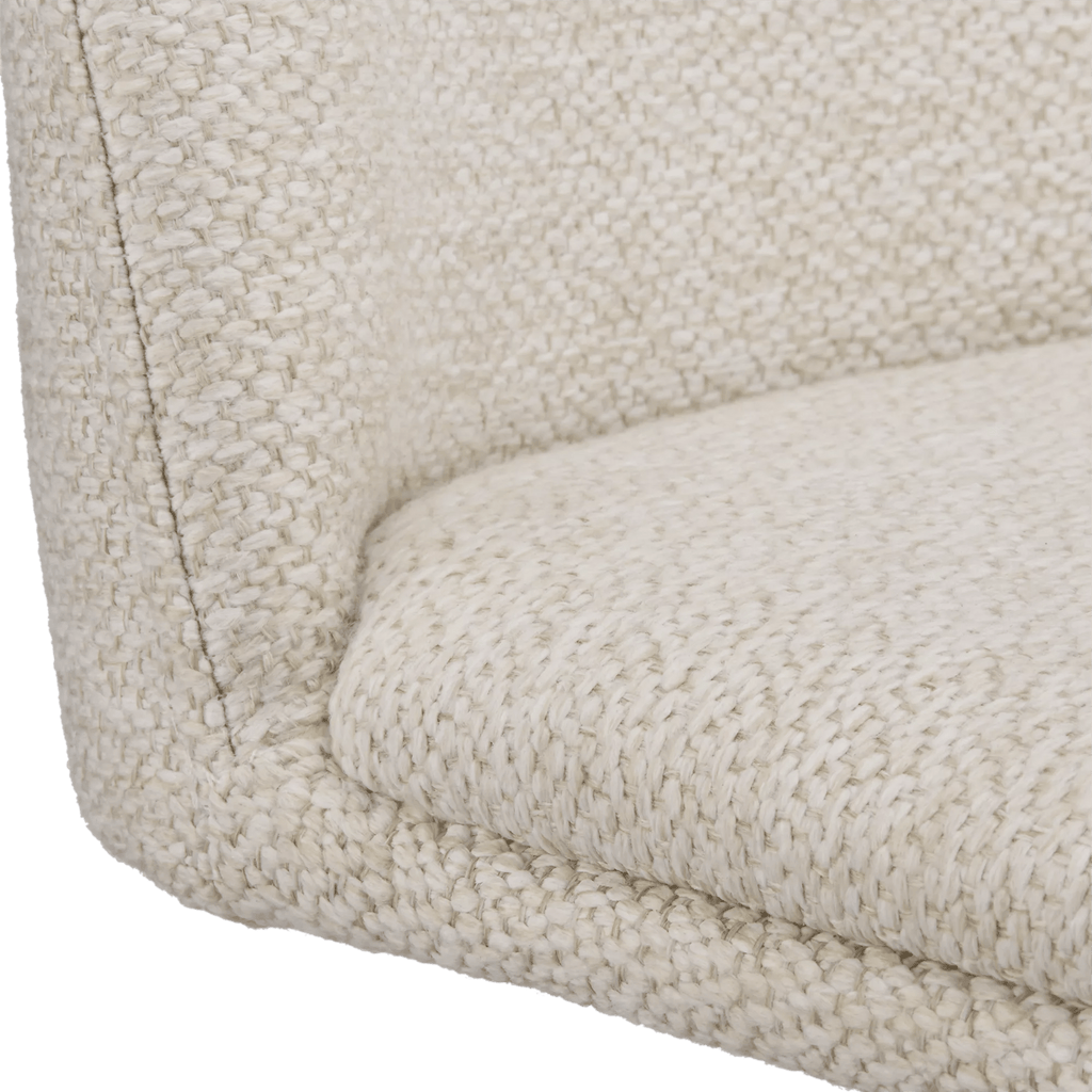 Oatmeal Fabric and Metal Adjustable Bar Stool