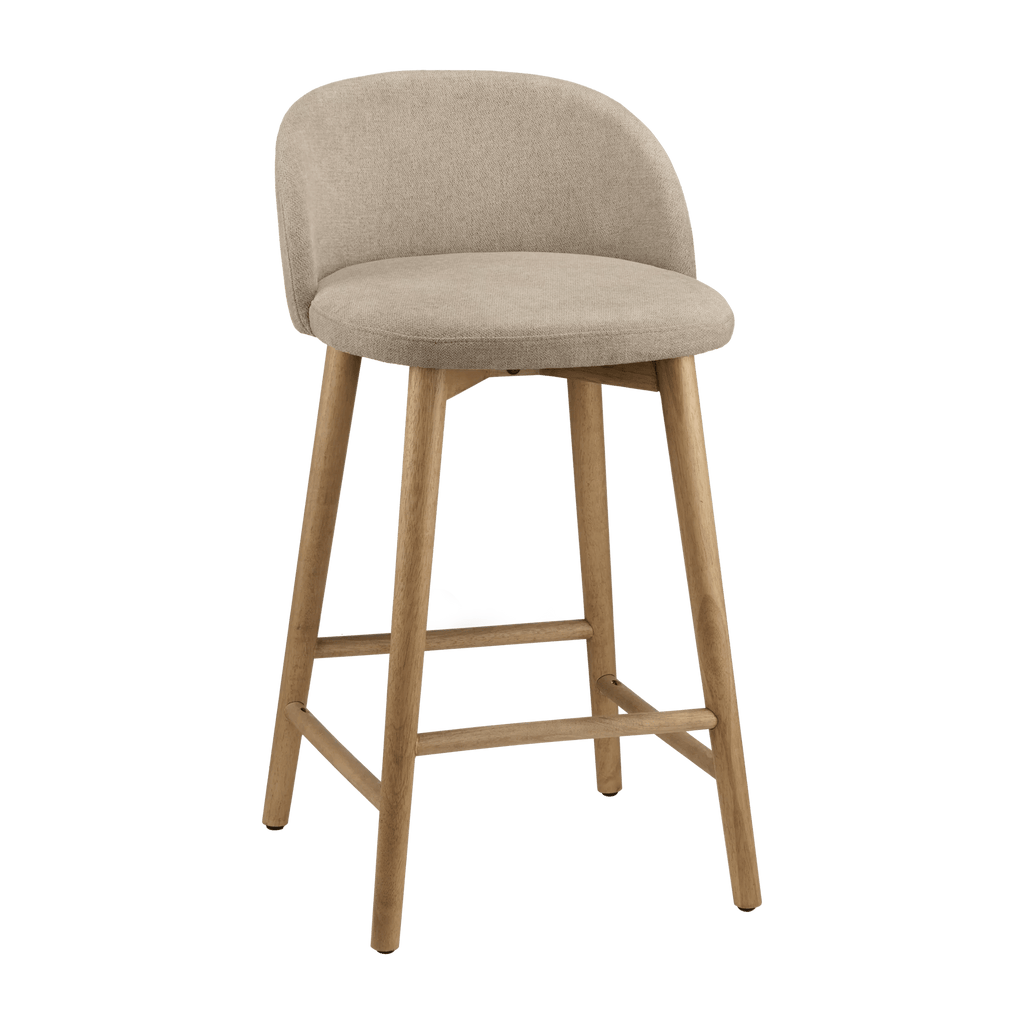 Fabric and Wood Stool