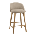 Fabric and Wood Stool