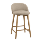 Fabric and Wood Stool