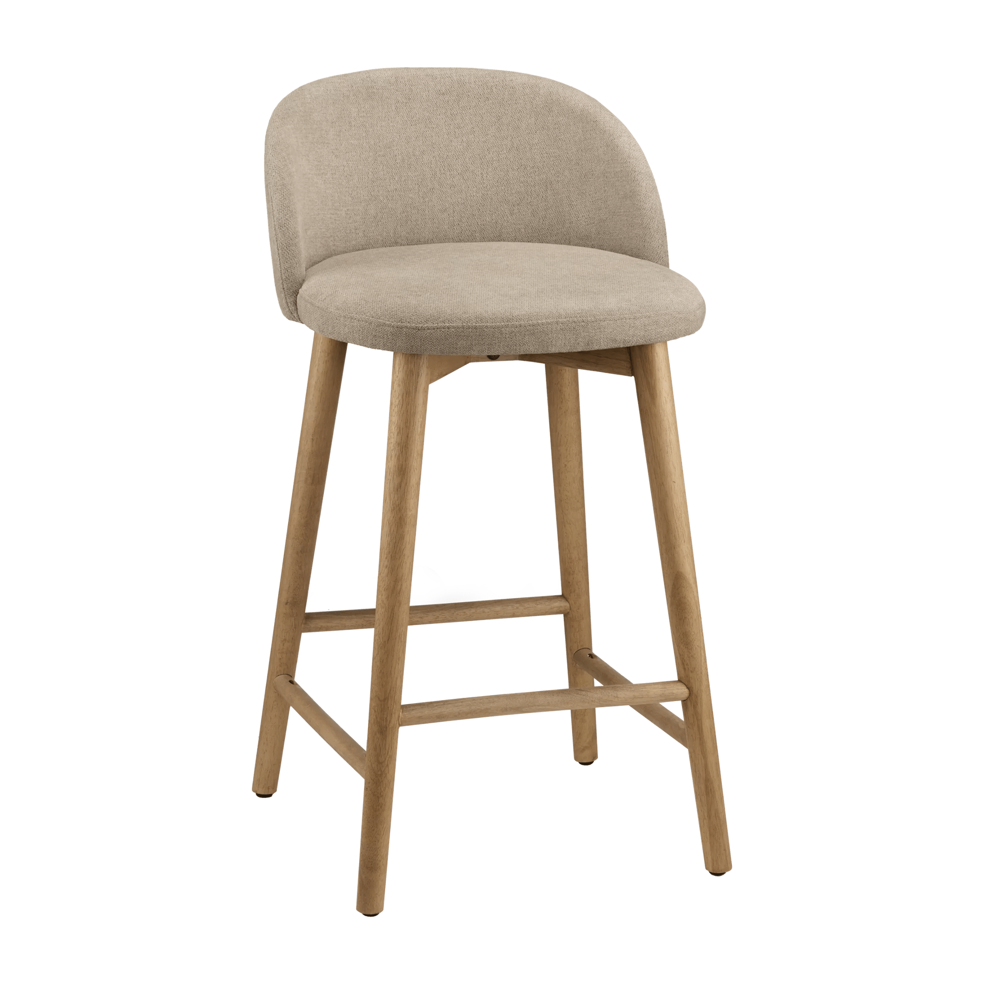 Fabric and Wood Stool