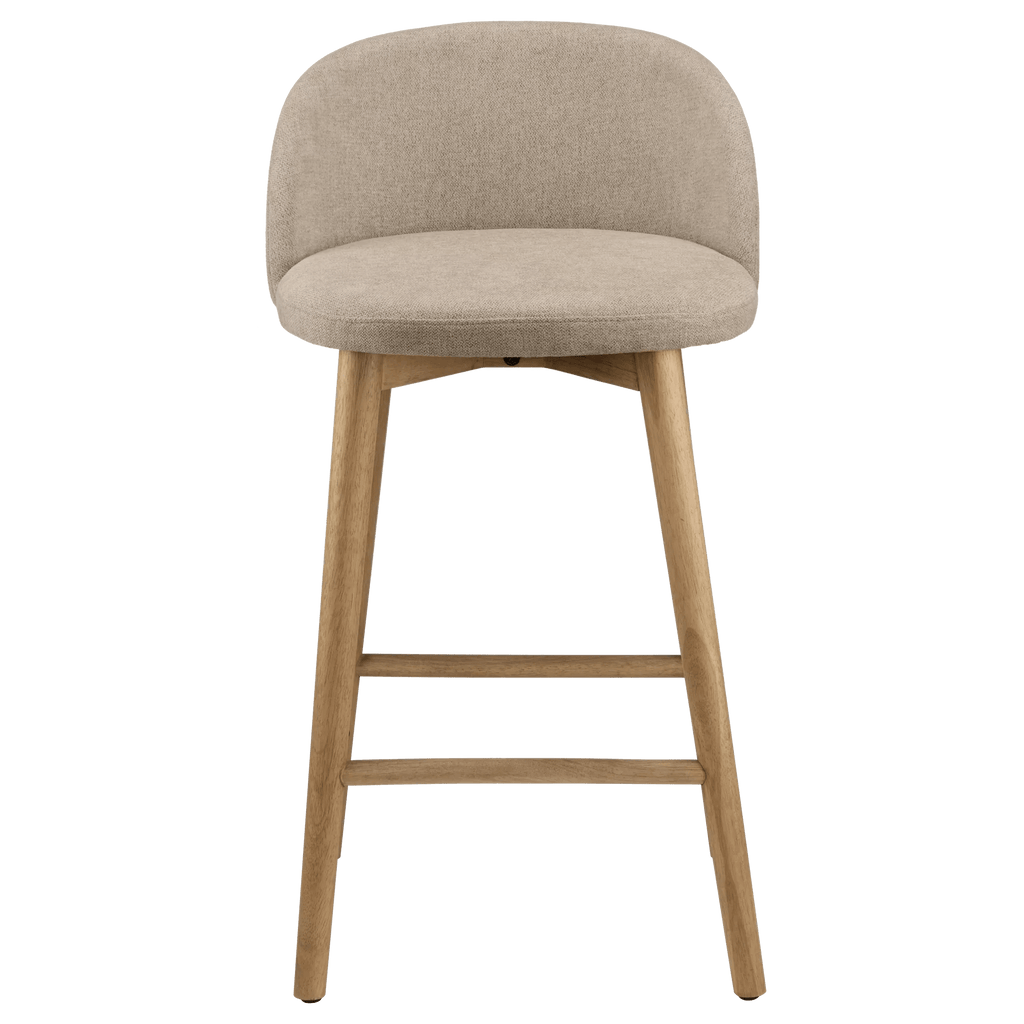 Fabric and Wood Stool